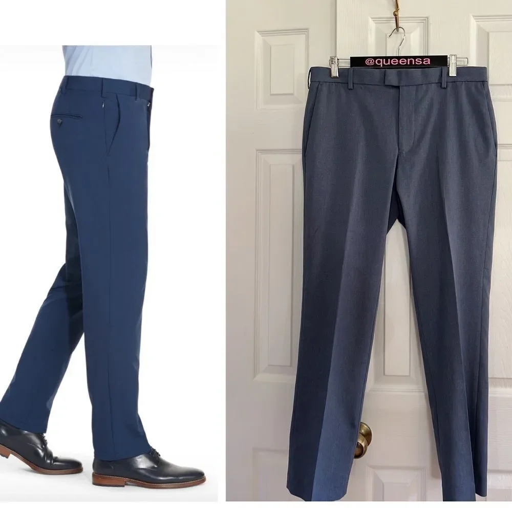 Van Heusen Flex Classic Blue  Slim Dres Pants